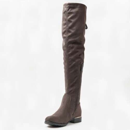 Bota Larga Piso para Mujer Color Gris Emporio Vu
