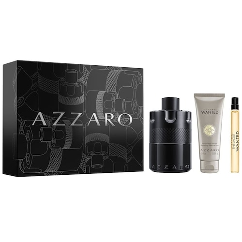 Set Fragancia para Hombre Azzaro The Most Wanted Edp 100Ml + H&b 75Ml + Edp 10Ml