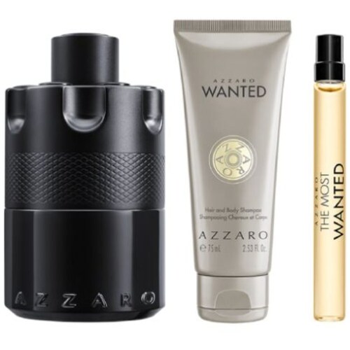 Set Fragancia para Hombre Azzaro The Most Wanted Edp 100Ml + H&b 75Ml + Edp 10Ml