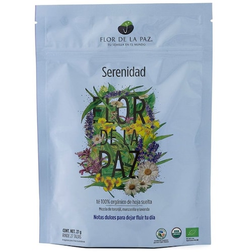 Té Flor de la Paz Orgánico Hoja Suelta Serenidad 27G