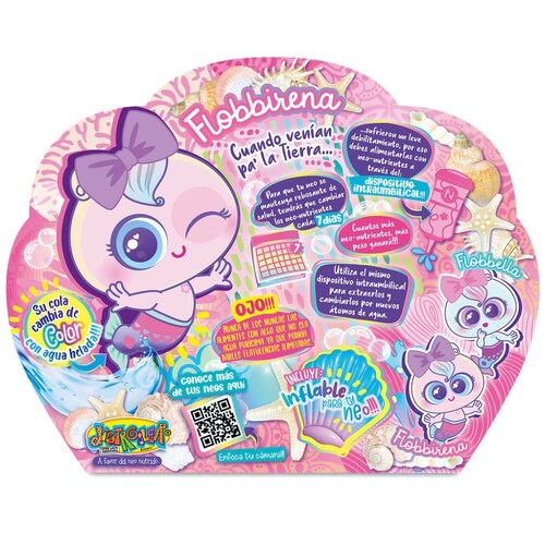 Neo Bebé Neoflobbi Sirena Flobbella Rosa