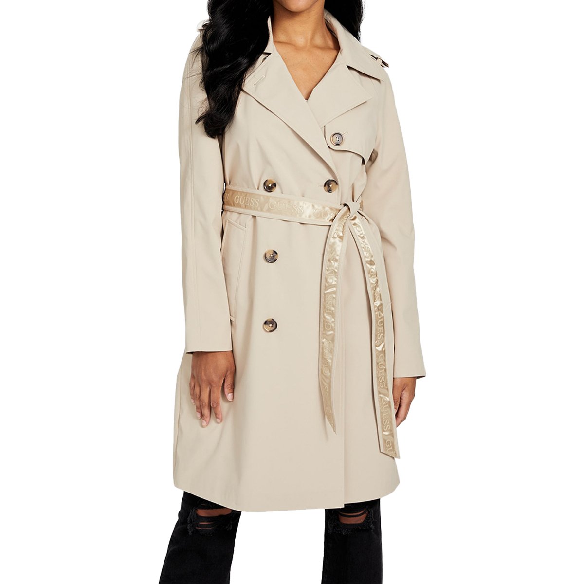 Guess Abrigos De Sears Tarjeta Sears Chamarra De Piel Guess Para