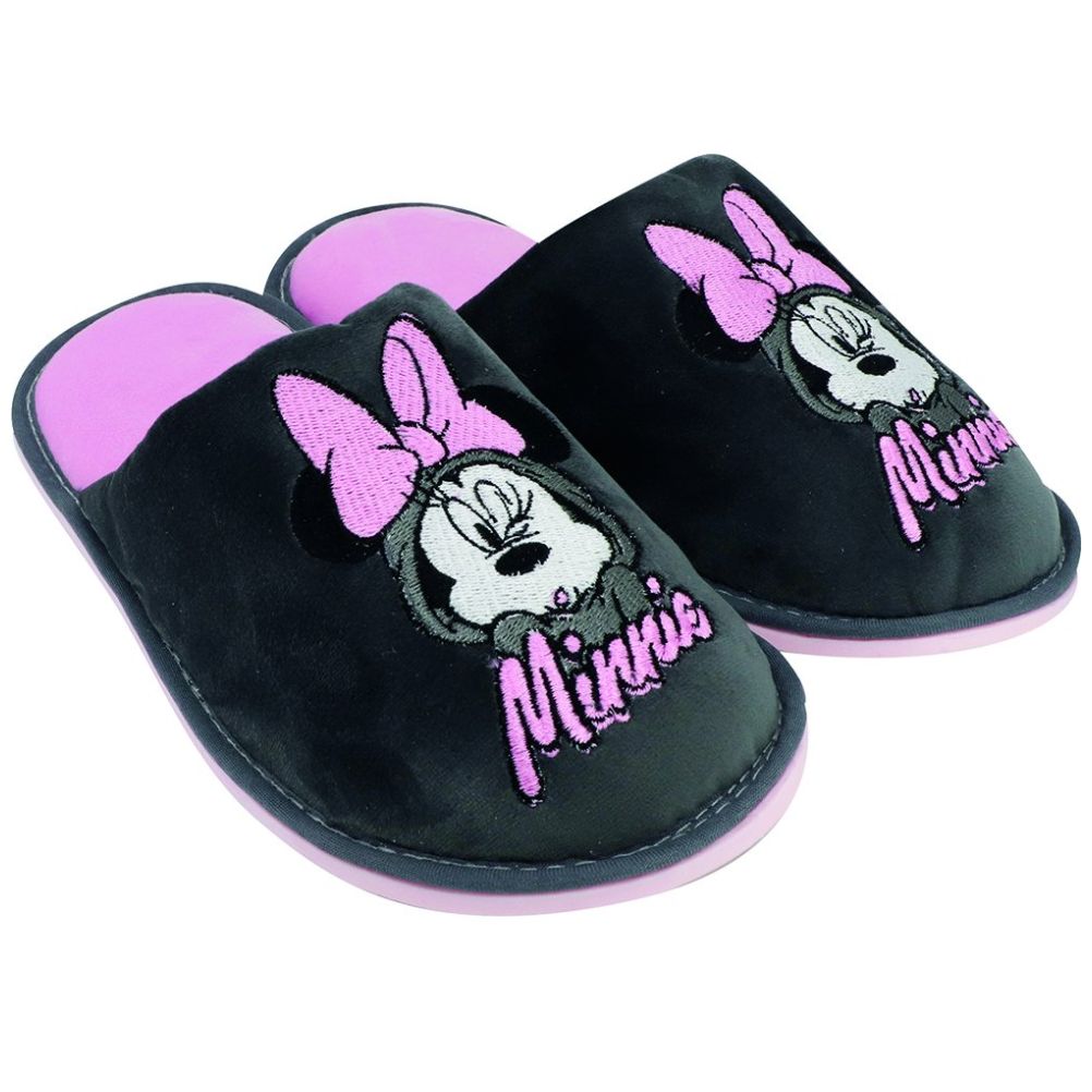 Pantufla Destalonada Minnie Oxford Arra para Mujer