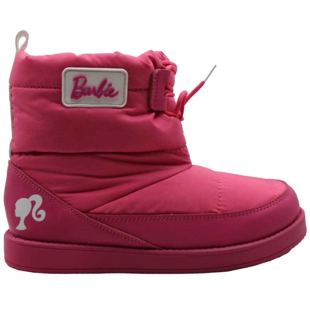 Bota Invernal Abullonada Rosa Barbie para Mujer