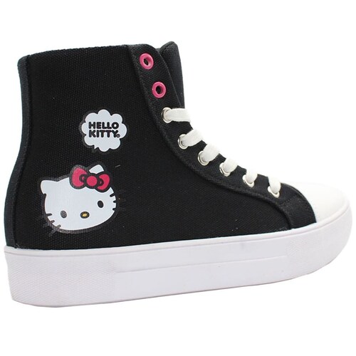 Tenis de Bota con Puntera en Negro Kitty para Mujer