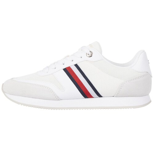 Tenis Casual con Franjas Laterales Blanco Tommy Hilfiger para Mujer
