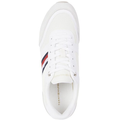 Tenis Casual con Franjas Laterales Blanco Tommy Hilfiger para Mujer