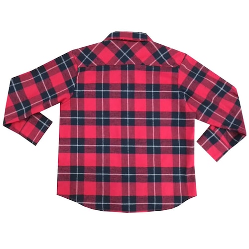Camisa para Niño Manga Larga Cuadros Franela Roja Chaps