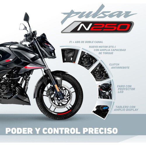 Motocicleta Pulsar N250 Negro 2024 Bajaj