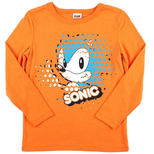 Pijama Sonic Playera Manga Larga Pantalón con Estampado para Niño