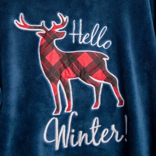 Conjunto Pijama Oscar Hackman Navidad Reno Deer Azul Marino para Hombre