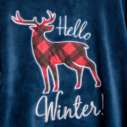 Conjunto Pijama Oscar Hackman Navidad Reno Deer Azul Marino para Hombre