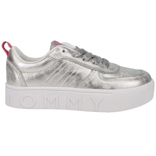 Tenis Tommy Hilfiger con Agujeta 18-24 Plateado