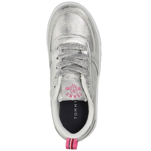 Tenis Tommy Hilfiger con Agujeta 18-24 Plateado