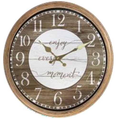 Home Nature Reloj de Pared Café Números en Círculos