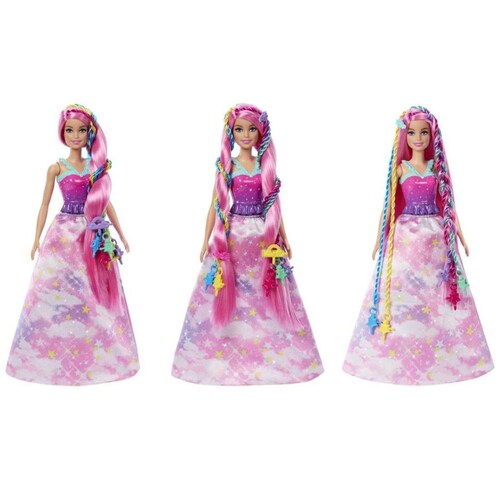 Barbie Fantasía Muñeca Princesa Trenzas Mágicas Nubes