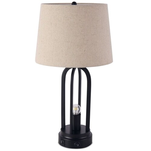 Lámpara de Escritorio Decorativa con Base Negra de Hierro Home & Details Hnwyt042