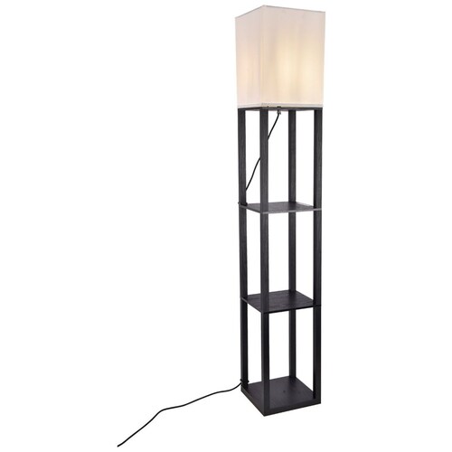 Lámpara de Pie Decorativa con Estantes Negro Home & Details Hnwyfl012