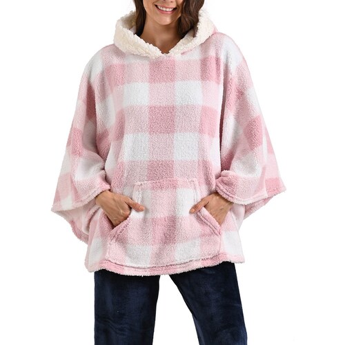 Poncho Sherpa con Gorro Isotoner
