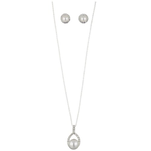 Set Collar Y Aretes  Youre Invited Color Plata Acabado Pulido