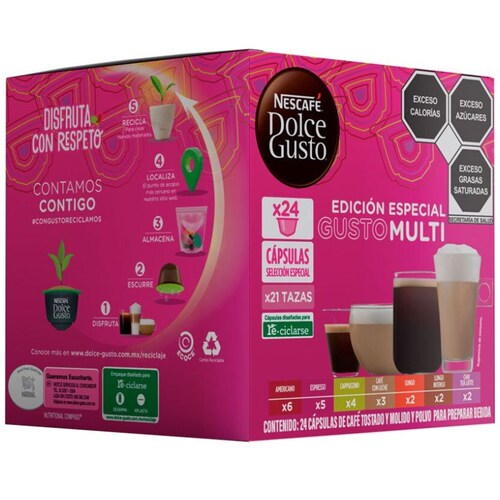 Capsulas Luneta 24 Capsulas Nescafe Dolce Gusto