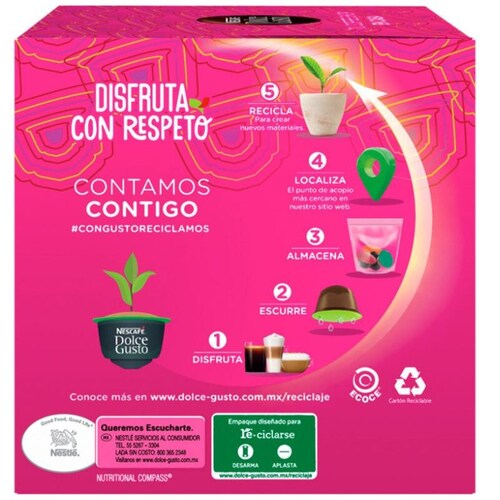 Capsulas Luneta 24 Capsulas Nescafe Dolce Gusto