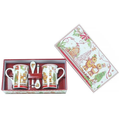 Tazas Dobles 2 Cucharadas de Navidad Gingerbread Sears