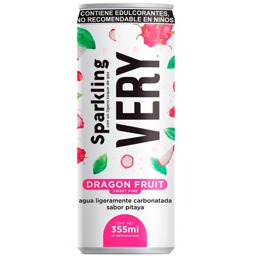 Agua Very Sparkling Pitaya 355Ml
