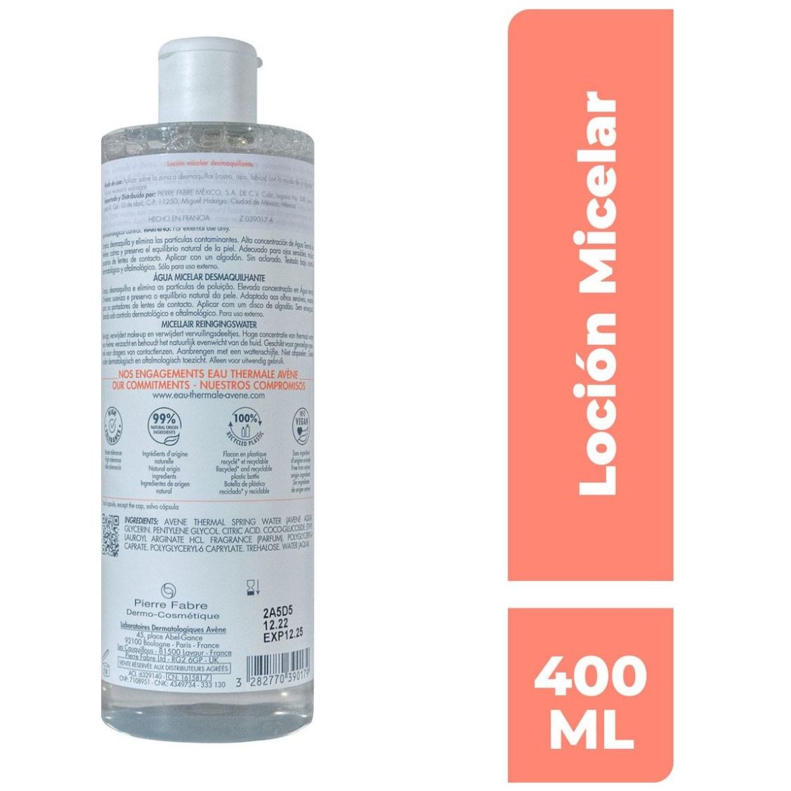 Avène Agua Micelar Desmaquillante 400 ml image number 2