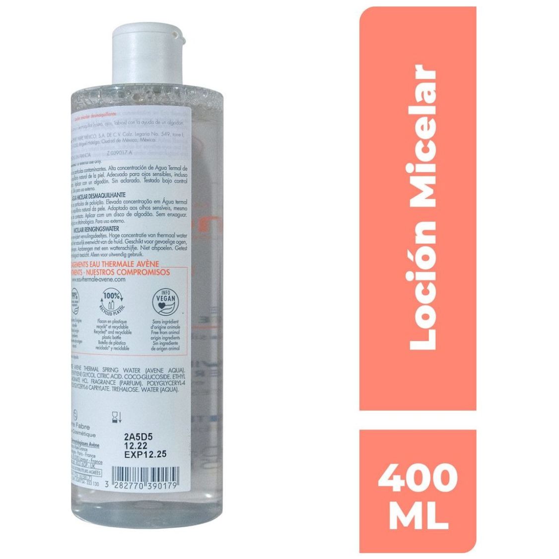 Avène Agua Micelar Desmaquillante 400 ml image number 3