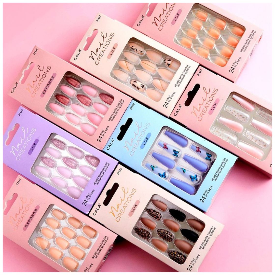 Cala Kit De Uñas Postizas Medium Oval French 24 piezas image number 2