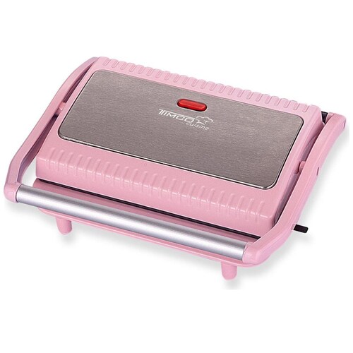 Parrilla Sandwichera Panini Antiadherente Rosa Timco