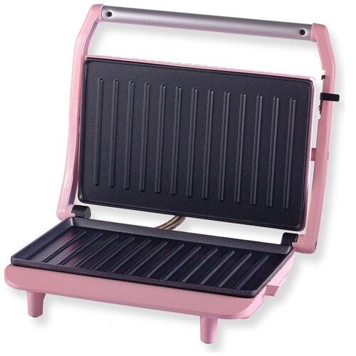 Parrilla Sandwichera Panini Antiadherente Rosa Timco