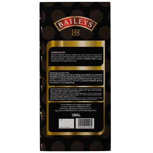 Baileys Barra de Chocolate 100 G
