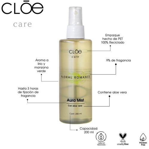 Aura Mist Cloe Romance Floral 200 Ml