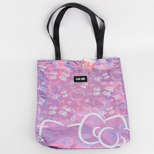 Bolso Tote  Iridiscente Lila Hello Kitty
