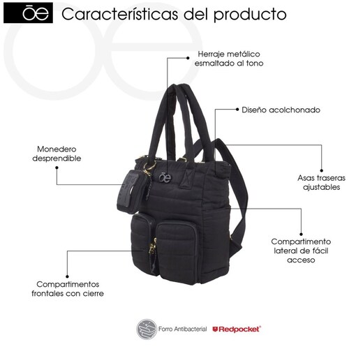 Mochila Tipo Backpack Porta Laptop Ovecta 15" Negro Cloe