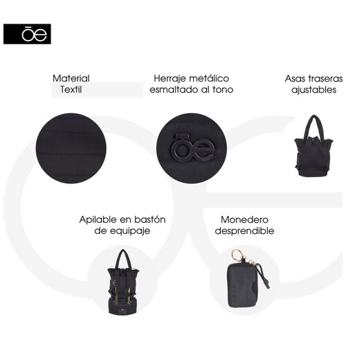 Mochila Tipo Backpack Porta Laptop Ovecta 15" Negro Cloe