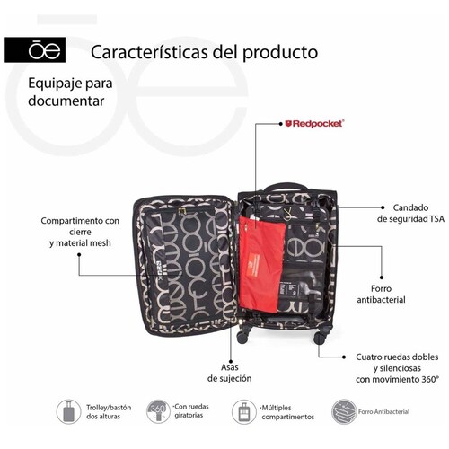 Maleta Ovecta 24" Tinto Cloe