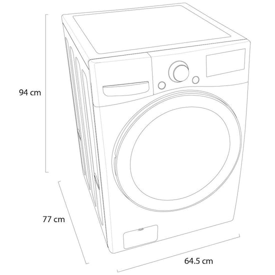 Lavasecadora automática LG WD16SG2S6 inverter acero 16kg 120 V