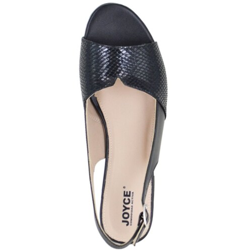 Sandalia de Tacon con Textura Ajuste Hebilla Joyce
