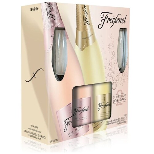 Vino Espumoso Freixenet + 2 Copas