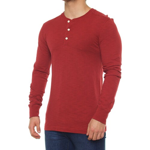 Playera Manga Larga Cuello Henley para Hombre J.opus