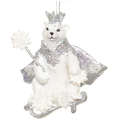 Colgante Animalito Invernal Blanco 11Cm