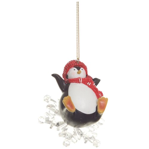 Colgante Pingüino con Copo de Nieve 7Cm