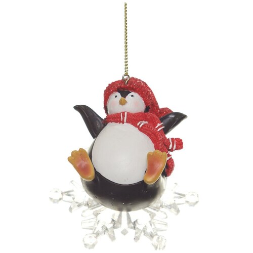Colgante Pingüino con Copo de Nieve 7Cm