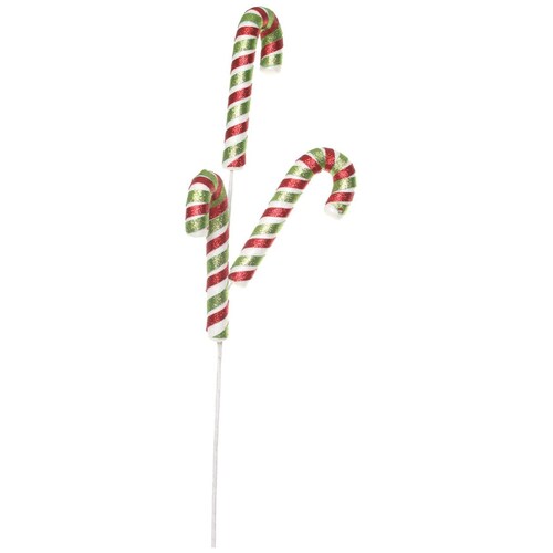 Rama con Caramelos Rojo Y Blanco 73Cm