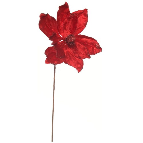 Flor de Magnolia Color Rojo 35Cm