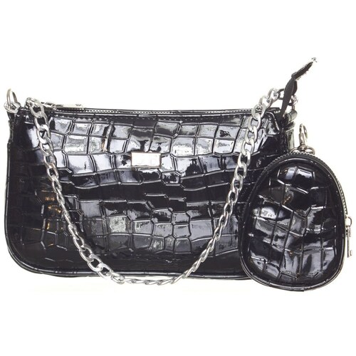 Bolso Charol Negro Gianni Bini Antonella para Dama