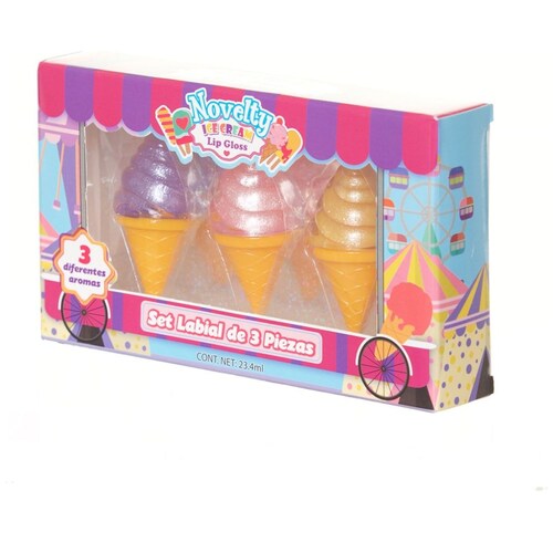 Kit Lip Gloss para Niñas Go Fun